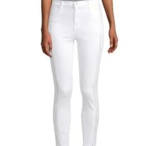 NWT J Brand Alana white ladder lace high rise jean